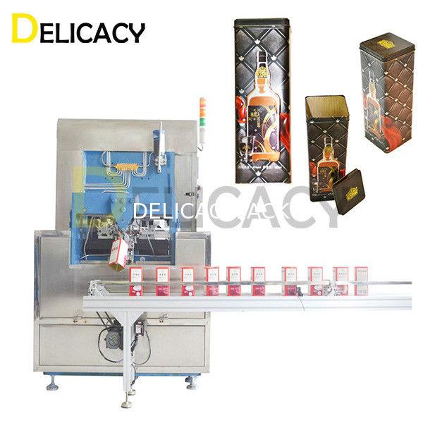 Whiskey Paketleme için Kapak Dikiş Makinesi Dörtgen Şarap Dikiş Kutusu Arpa Bree Dikiş Kutusu